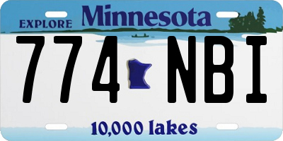 MN license plate 774NBI