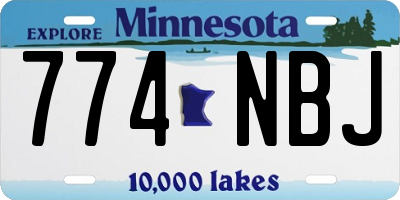 MN license plate 774NBJ
