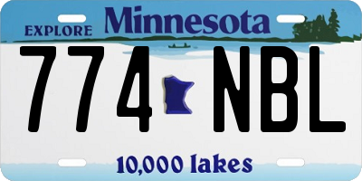 MN license plate 774NBL