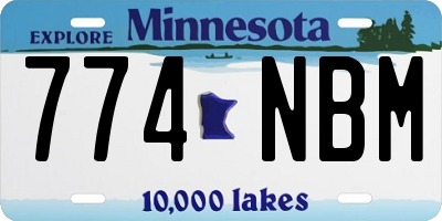 MN license plate 774NBM