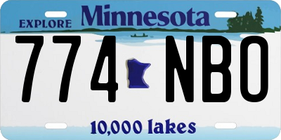 MN license plate 774NBO