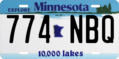 MN license plate 774NBQ