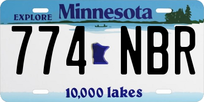 MN license plate 774NBR
