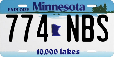 MN license plate 774NBS