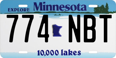 MN license plate 774NBT