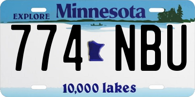 MN license plate 774NBU