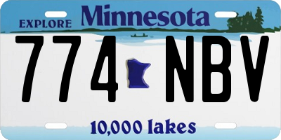 MN license plate 774NBV