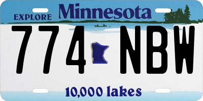 MN license plate 774NBW