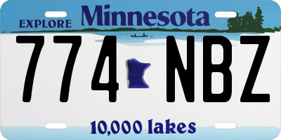 MN license plate 774NBZ