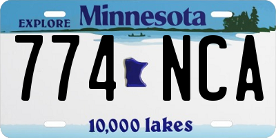 MN license plate 774NCA