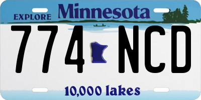 MN license plate 774NCD