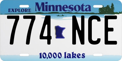 MN license plate 774NCE