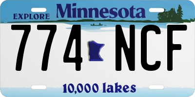 MN license plate 774NCF
