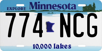 MN license plate 774NCG
