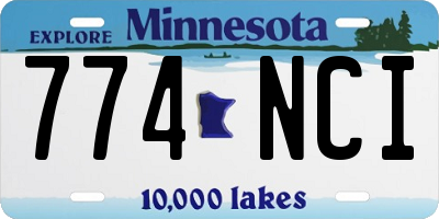 MN license plate 774NCI