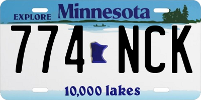 MN license plate 774NCK