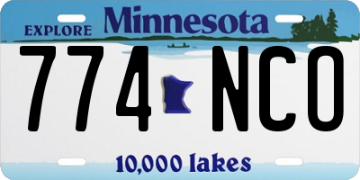 MN license plate 774NCO