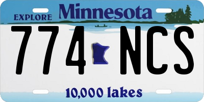 MN license plate 774NCS