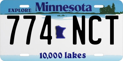 MN license plate 774NCT
