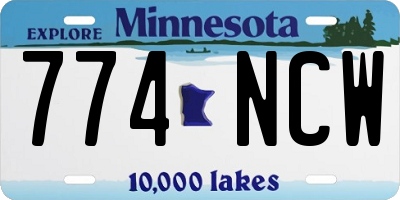 MN license plate 774NCW