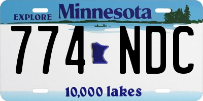 MN license plate 774NDC