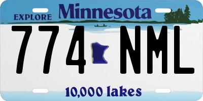 MN license plate 774NML