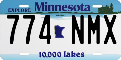 MN license plate 774NMX
