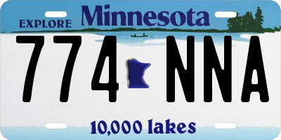 MN license plate 774NNA