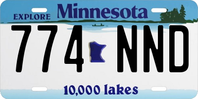 MN license plate 774NND