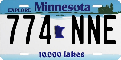 MN license plate 774NNE