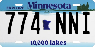 MN license plate 774NNI