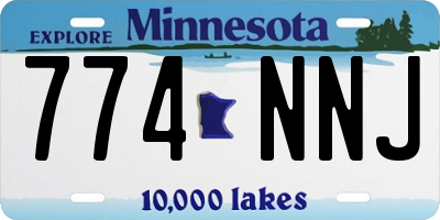 MN license plate 774NNJ