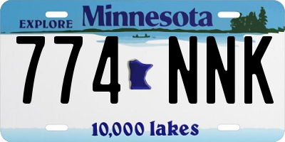 MN license plate 774NNK