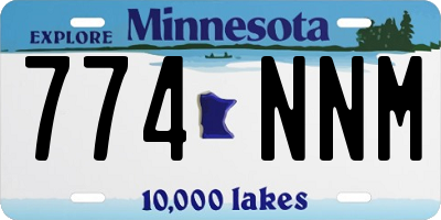 MN license plate 774NNM