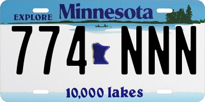 MN license plate 774NNN