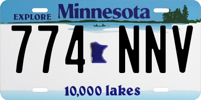 MN license plate 774NNV