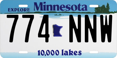 MN license plate 774NNW