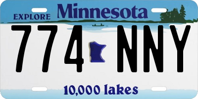 MN license plate 774NNY
