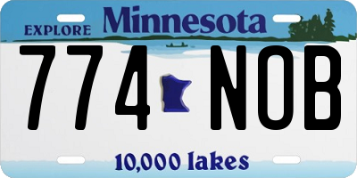 MN license plate 774NOB