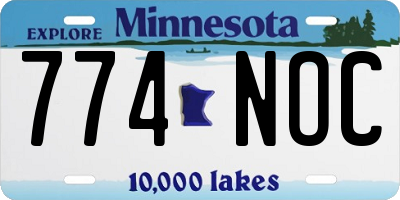 MN license plate 774NOC