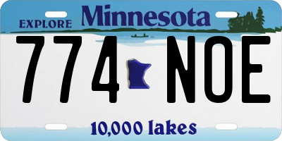 MN license plate 774NOE