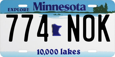 MN license plate 774NOK