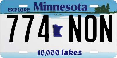 MN license plate 774NON
