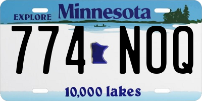 MN license plate 774NOQ