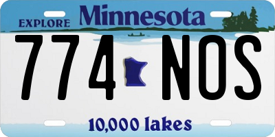 MN license plate 774NOS
