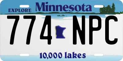 MN license plate 774NPC
