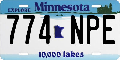 MN license plate 774NPE