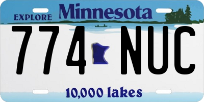 MN license plate 774NUC