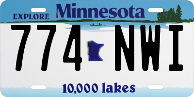 MN license plate 774NWI