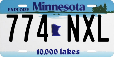 MN license plate 774NXL